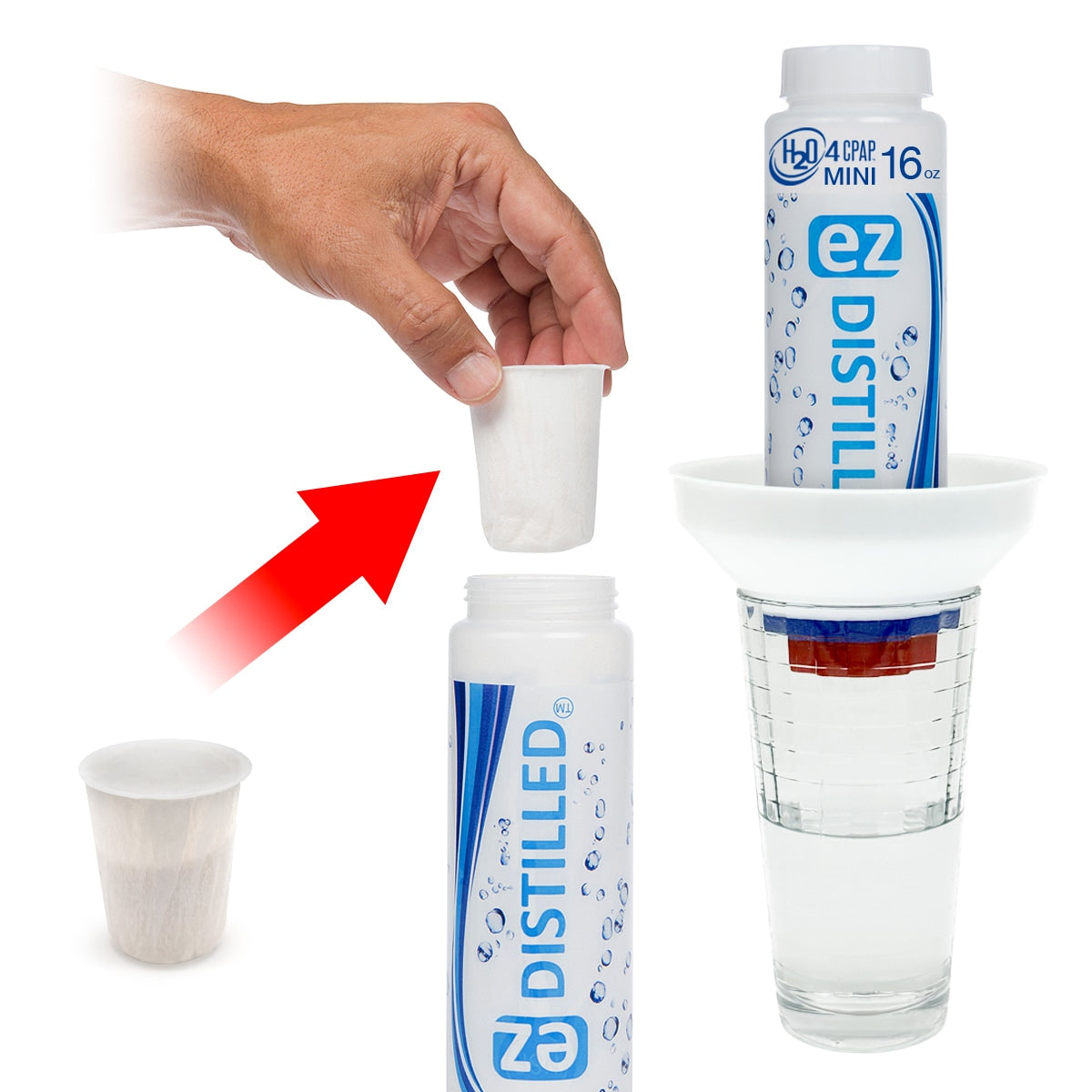Replacement Filter Cartridge for EZ Distilled Water Filtration System (H2O 4 CPAP Mini)