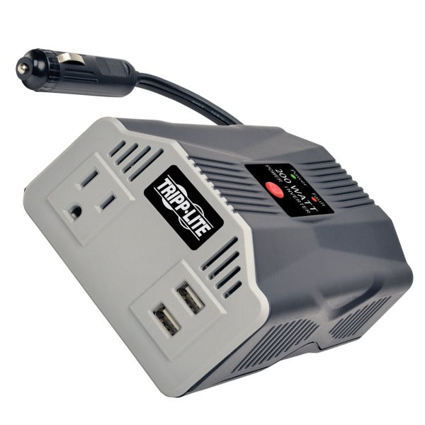 200W PowerVerter Ultra-Compact Car Inverter with Outlet and 2 USB Charging Ports