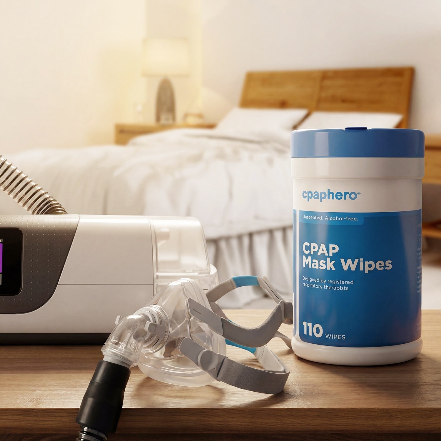 CPAPhero Unscented CPAP/BiPAP Mask & Tubing Cleaning Wipes