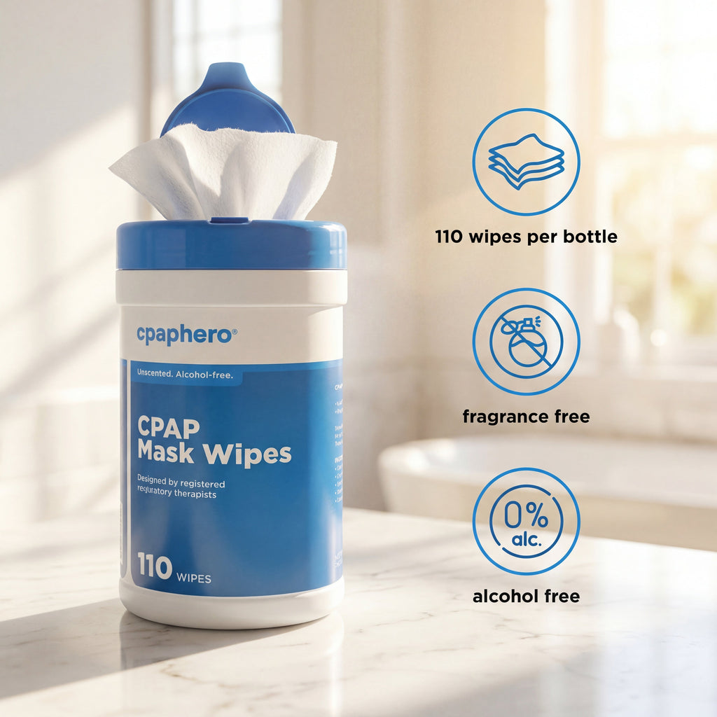 CPAPhero Unscented CPAP/BiPAP Mask & Tubing Cleaning Wipes