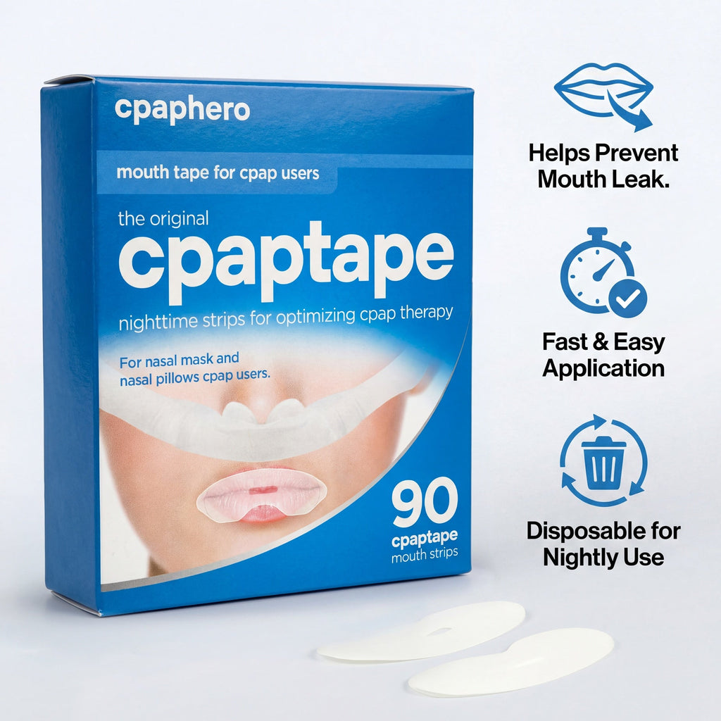 CPAP Tape Nighttime Mouth Strips for CPAP/BiPAP Therapy (90 Mouth Strips)