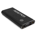 Black power bank with 'Medistrom' branding on a white background