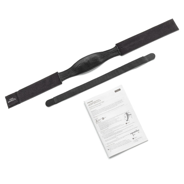 Black chinstrap with instruction sheet