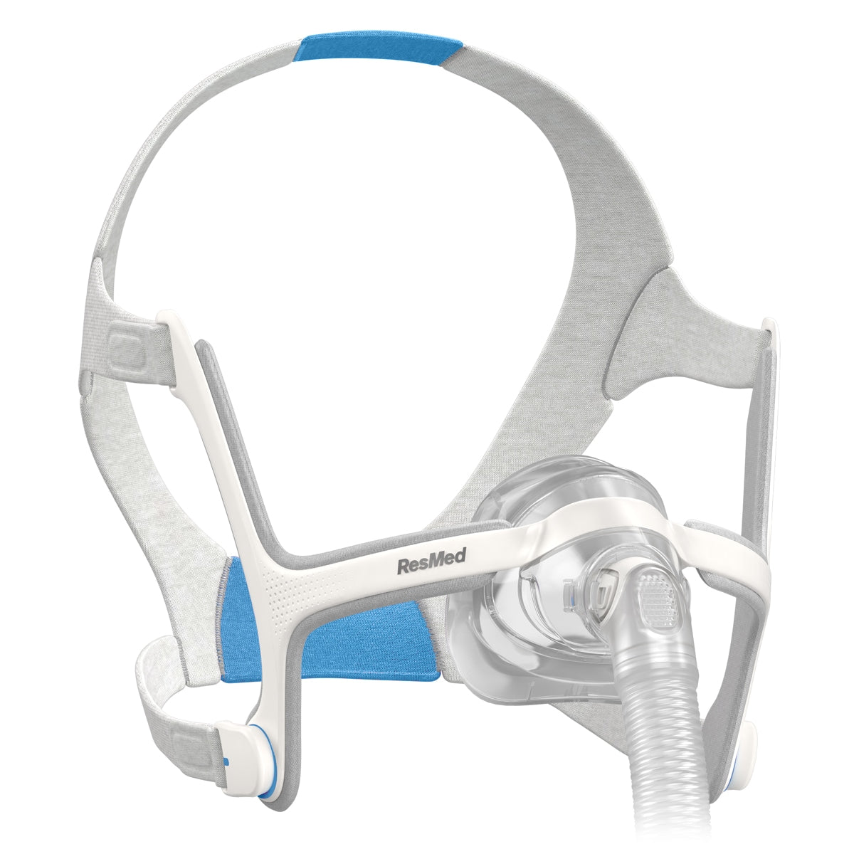 ResMed CPAP mask on a white background