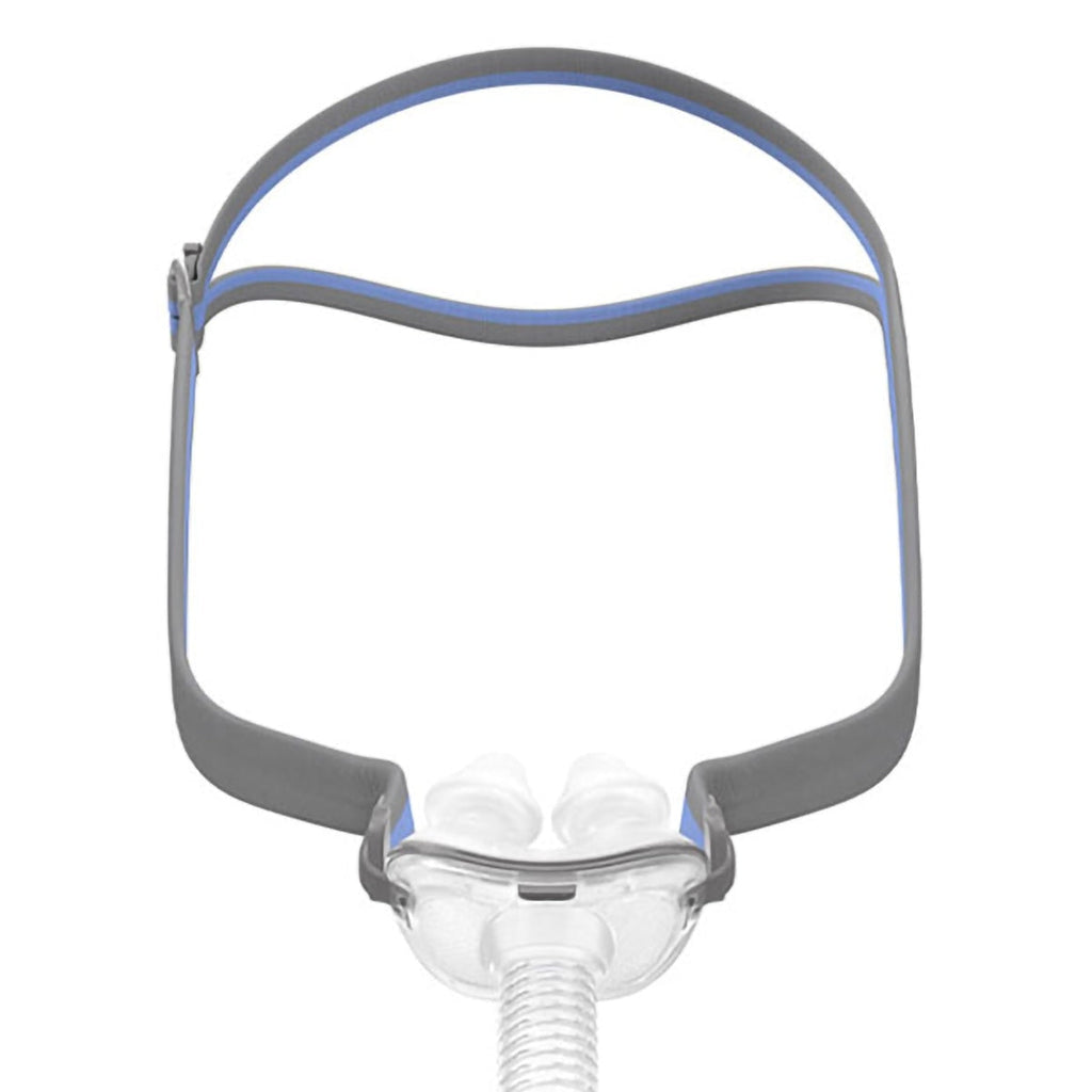 CPAP mask with headgear on a white background