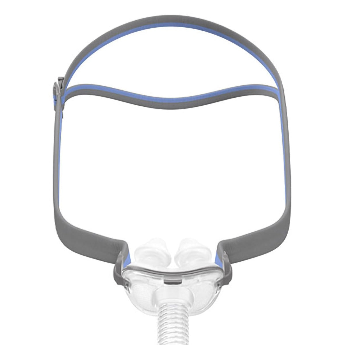 CPAP mask with headgear on a white background