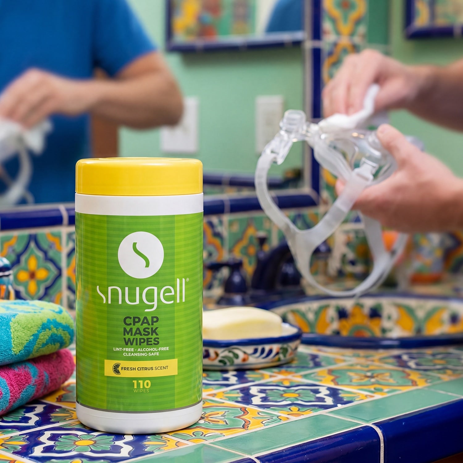 Snugell CPAP/BiPAP Mask & Tubing Cleaning Wipes