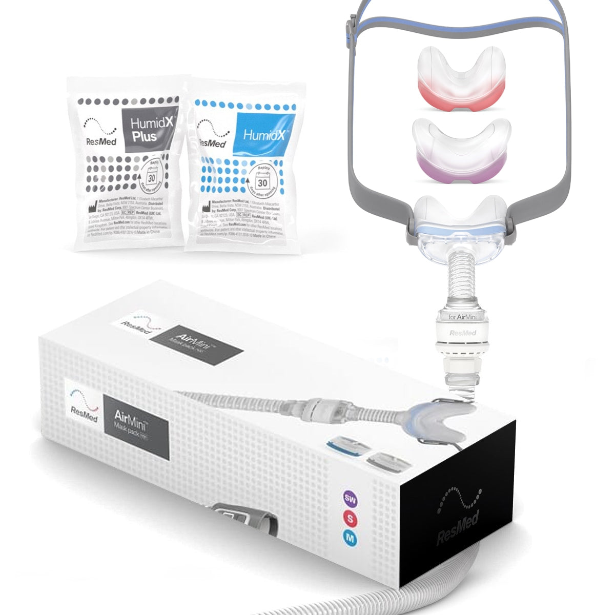ResMed AirMini Setup Pack with AirFit N30 Nasal CPAP Mask