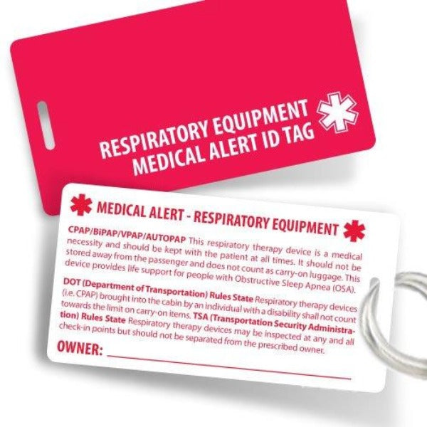 Heavy Duty Respiratory Equipment Medical Alert Luggage Tags