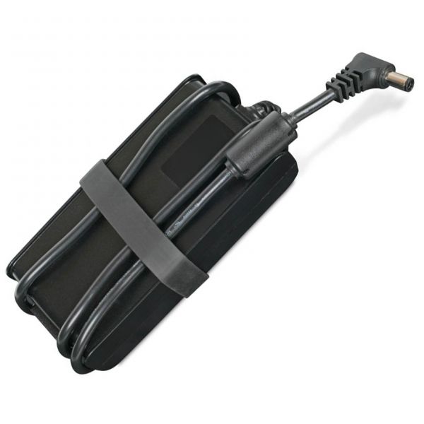 A black Philips Respironics System One 60 Series Power Supply with an AC power cord attached.