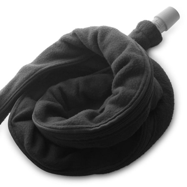 Tender tube soft fleece black CPAP hose cover